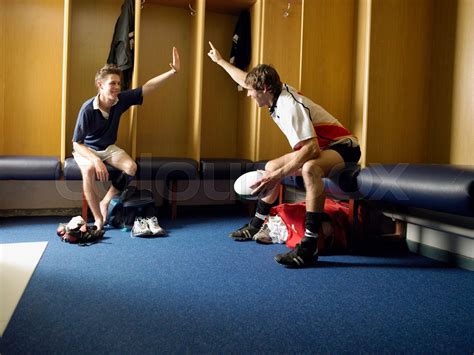 Rugby players celebrating | Stock image | Colourbox