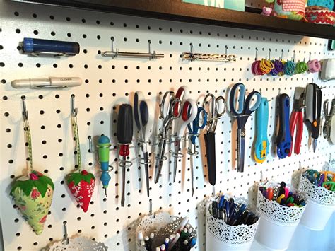 Three Owls Handmade: Craft Room Pegboard Organizer