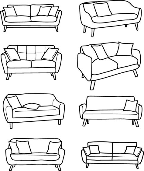 Sofa home furniture interior 26125856 Vector Art at Vecteezy