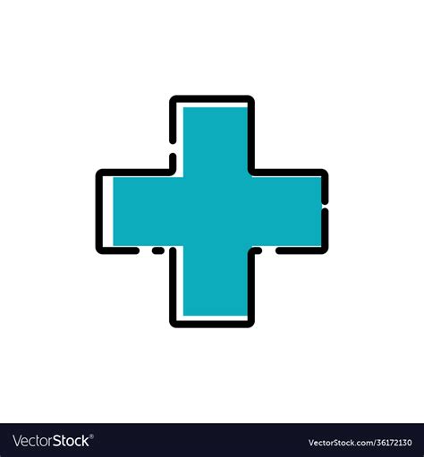 Plus sign healthcare icon design template isolated