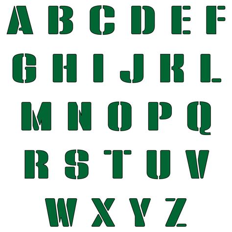 Free Printable Alphabet Stencils