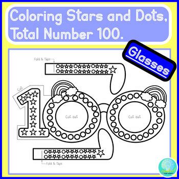 100th Day of School Activities Glasses, 100 Day Glasses Template Craft Coloring