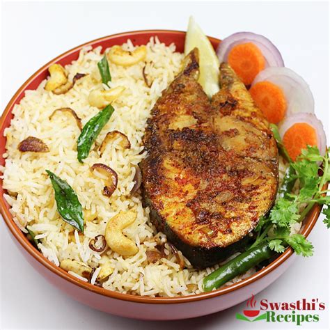 Fish Rice Recipe - Swasthi's Recipes