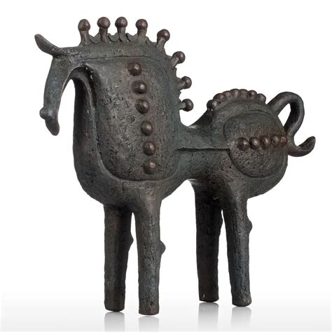 Tooarts Exaggerative Horse Bronze Sculpture Abstract Design Style ...