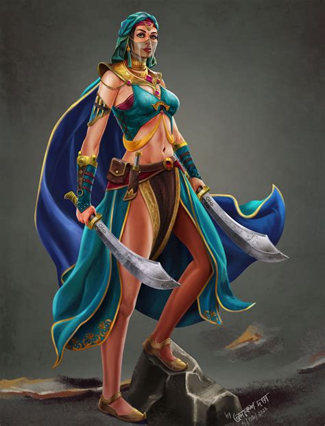 ArtStation - Arabic woman warrior character concept art