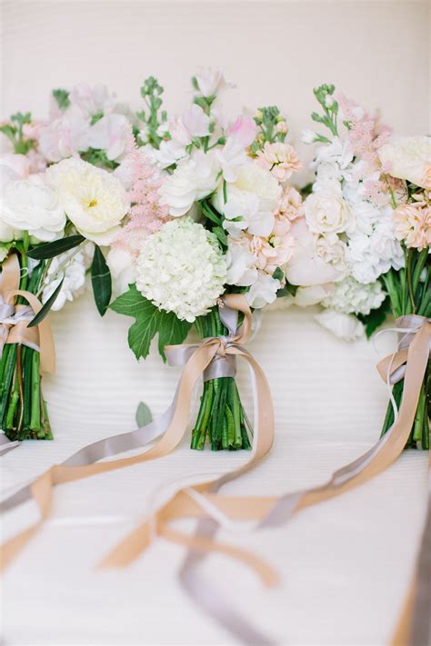 Bridesmaids bouquets with trailing ribbon- or is this too rustic?! | Wedding flowers, Bridesmaid ...