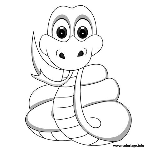 Coloriage bebe serpent animaux - JeColorie.com