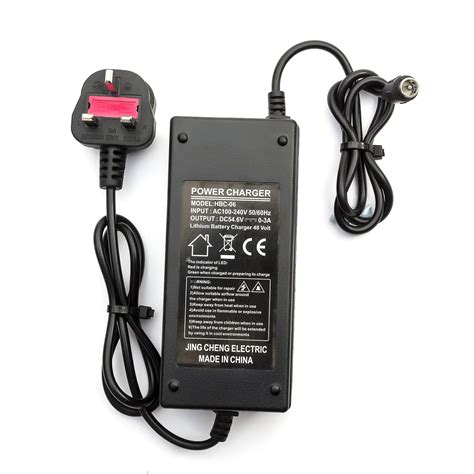 Lithium Battery Charger 48 Volt 0-3 Amp Male Plug / UK Plug Electric ...