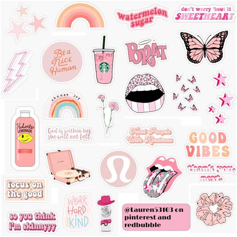 Vintage Pink Aesthetic Stickers