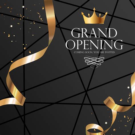 Grand Opening Invitation Vector Art, Icons, and Graphics for Free Download