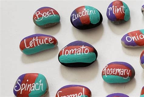 Painted Rocks Garden Markers - Etsy