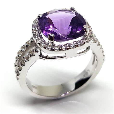 Buy natural Brazilian amethyst rings from Luxuria Jewellery