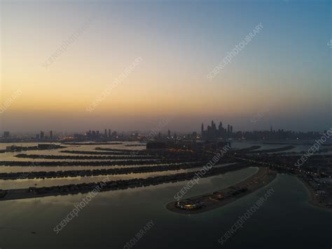 Aerial view of The Palm Jumeirah, Dubai, UAE - Stock Image - F039/2686 ...