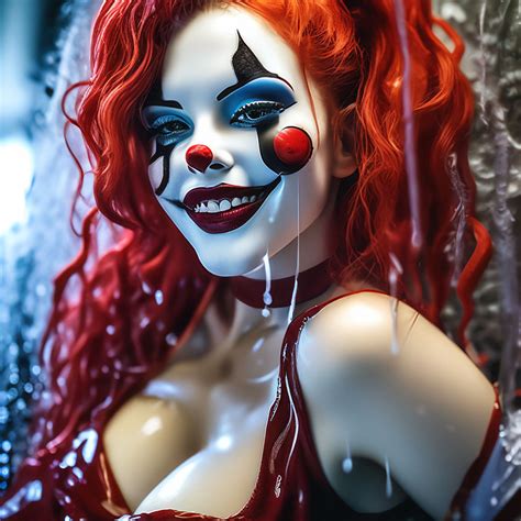 «Clown girl, red hair, close-up, …» — создано в Шедевруме