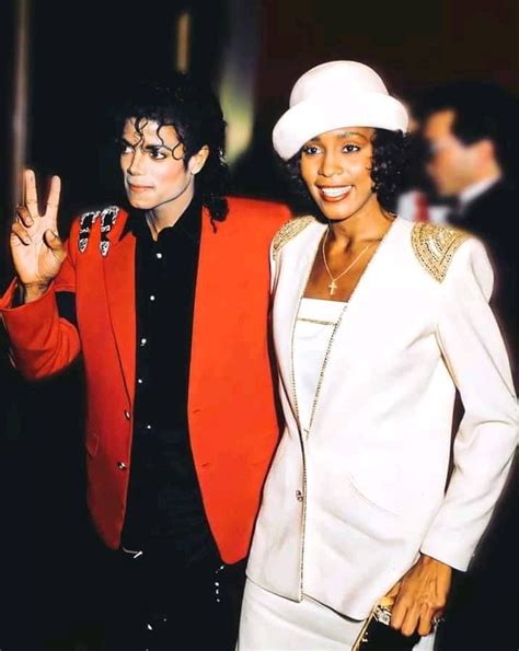 Michael Jackson and Whitney Houston in New York City, 1988. | Michael ...