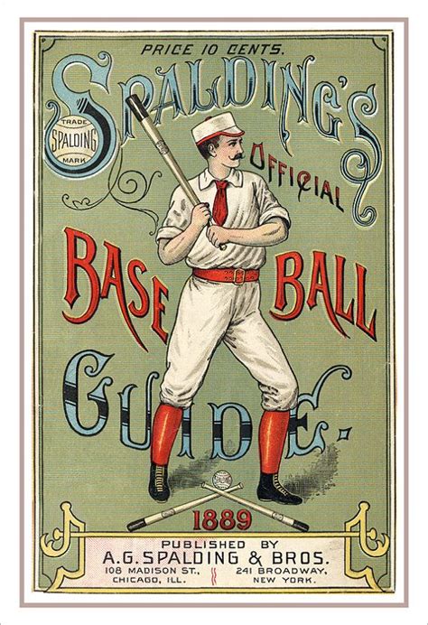 Baseball decor Spaldings 1889 Baseball Guide print by aswegoArts, $21. ...