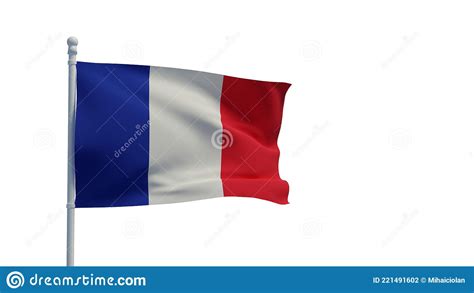 French Republic Flag, Waving in the Wind - 3d Rendering - CGI Stock ...