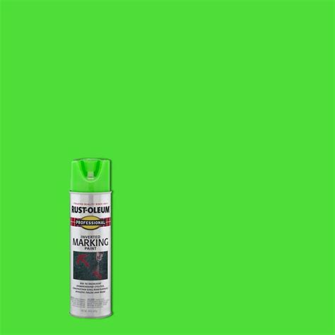 Rust-Oleum Professional 15 2X Fluorescent Green Marking Spray Paint 266574 The Home Depot ...