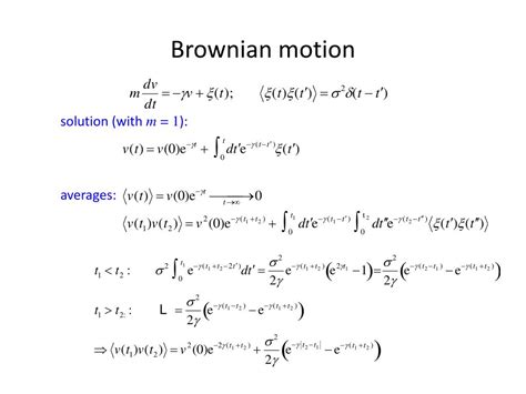 PPT - Lecture 6: Langevin equations PowerPoint Presentation, free ...