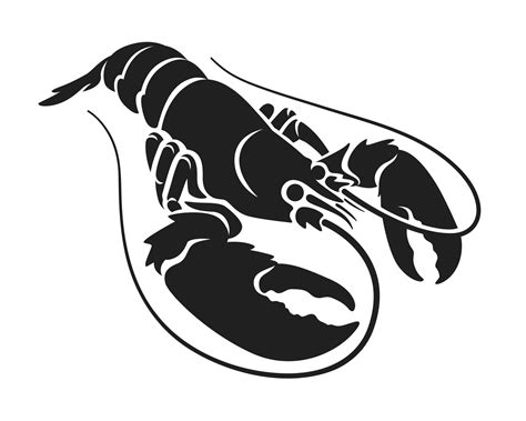 Lobster Clip Art Black And White