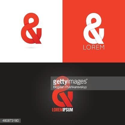 Ampersand Logo Design Icon Set Background Stock Clipart | Royalty-Free ...