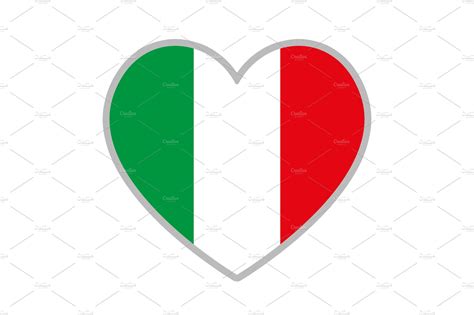 Italian flag in heart shape | Abstract Stock Photos ~ Creative Market