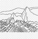 Dibujo De Machu Picchu Para Colorear  Dibujar PNG sketch template