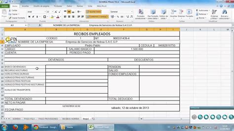 Como hacer un recibo de pago de nomina en Excel | Doovi