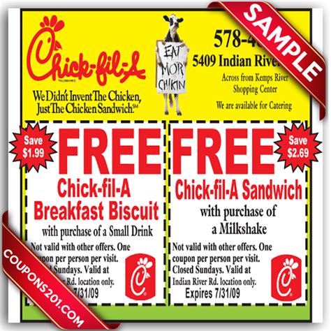 Chick-Fil-A Printable Coupon December 2016