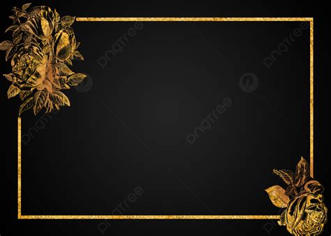 Textured Black Gold Floral Border Background, Wallpaper, Black Gold Background, Black Gold ...