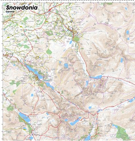 Snowdonia Snowdon Map from SplashMaps