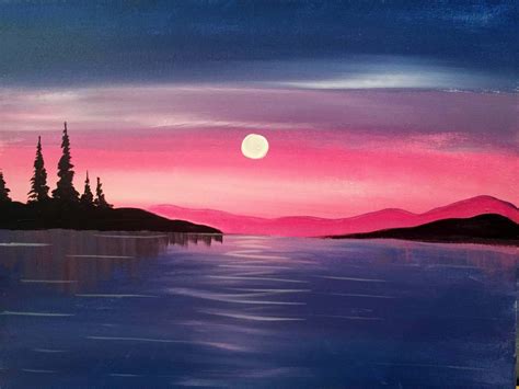 Peaceful Waters at The Cobblestone - Paint Nite Events | Landscape paintings, Abstract art ...