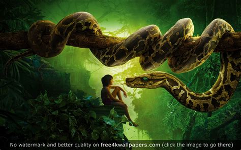 Jungle Book Snake Kaa Mowgli HD wallpaper | Jungle book snake, Jungle ...