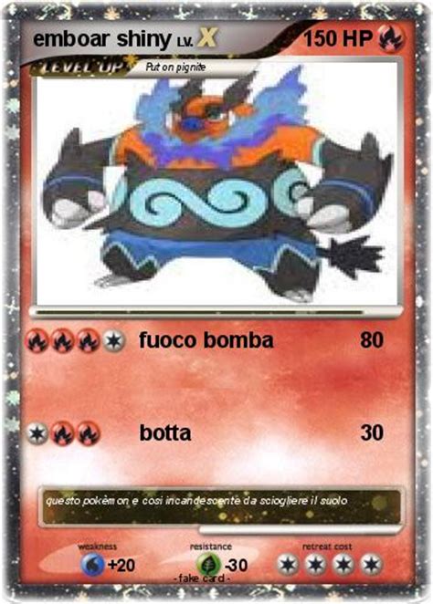 Pokémon emboar shiny - fuoco bomba - My Pokemon Card