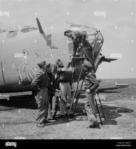 Crew of a B-24 bomber of the U.S. Army 9th Air Force, 1943 Stock Photo ...