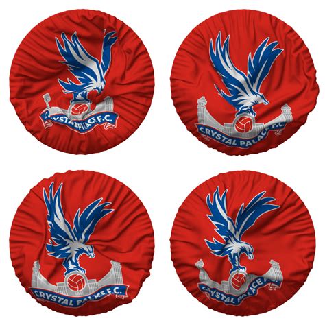 Crystal Palace Football Club Flag in Round Shape Isolated with Four ...