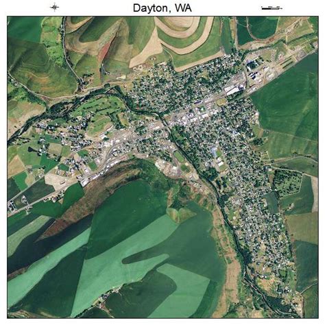 Aerial Photography Map of Dayton, WA Washington