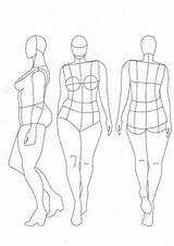 Blank Fashion Body Templates Coloring Pages sketch template