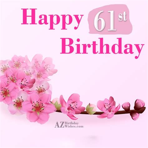 Happy 61st Birthday Images - Printable Template Calendar