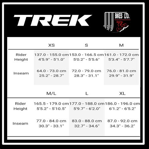 ProTouch Cycles - TREK Mountain Bike Size Guide Small and...