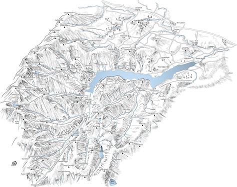 Overview Illustration of Ullswater and the Surrounding Mountains in the Lake District. - Etsy UK ...