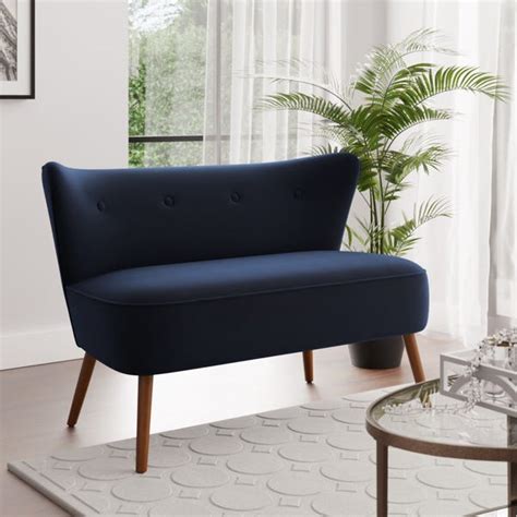 Eliza Velvet 2 Seater Compact Sofa | Dunelm