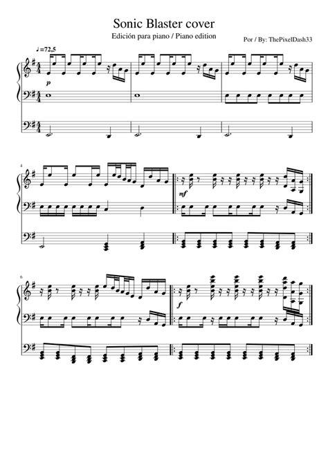 "F-777: Sonic Blaster" piano cover - PixelDr33ams Sheet music for Piano (Solo) | Musescore.com