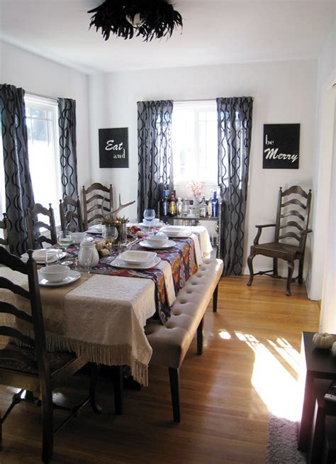 thanksgiving tabletop+dining room+tables with benches+holi… | Flickr