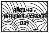 APRIL 12  NATIONAL LICORICE DAY April Coloring Pages By Anisha Sharma sketch template