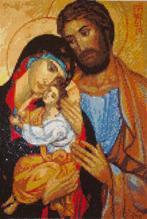 Holy Family Jesus Mary Joseph Diamond Painting Finished Completed ...