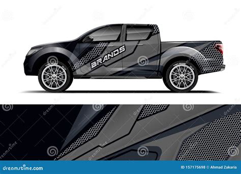 Truck Wrap Design for Company Stock Illustration - Illustration of ...