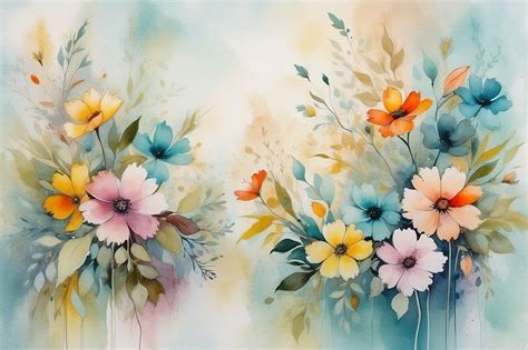 Floral Spary Watercolor Art Free Stock Photo - Public Domain Pictures