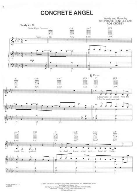 Martina McBride-Concrete Angel Sheet Music pdf, - Free Score Download ★