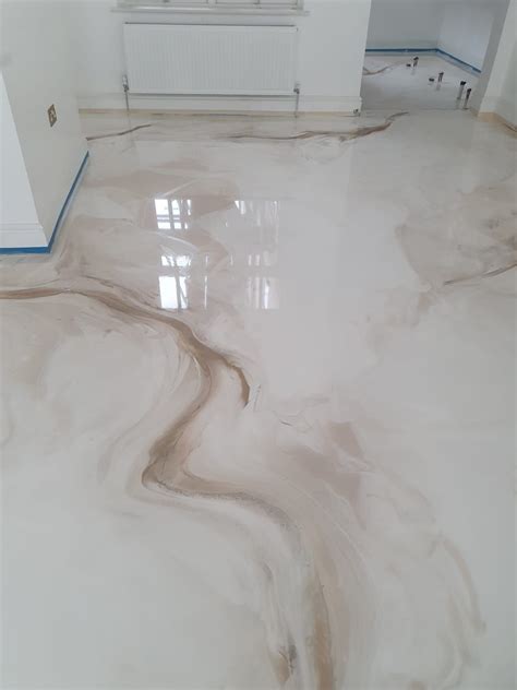 White Marble Epoxy Floor – Flooring Ideas